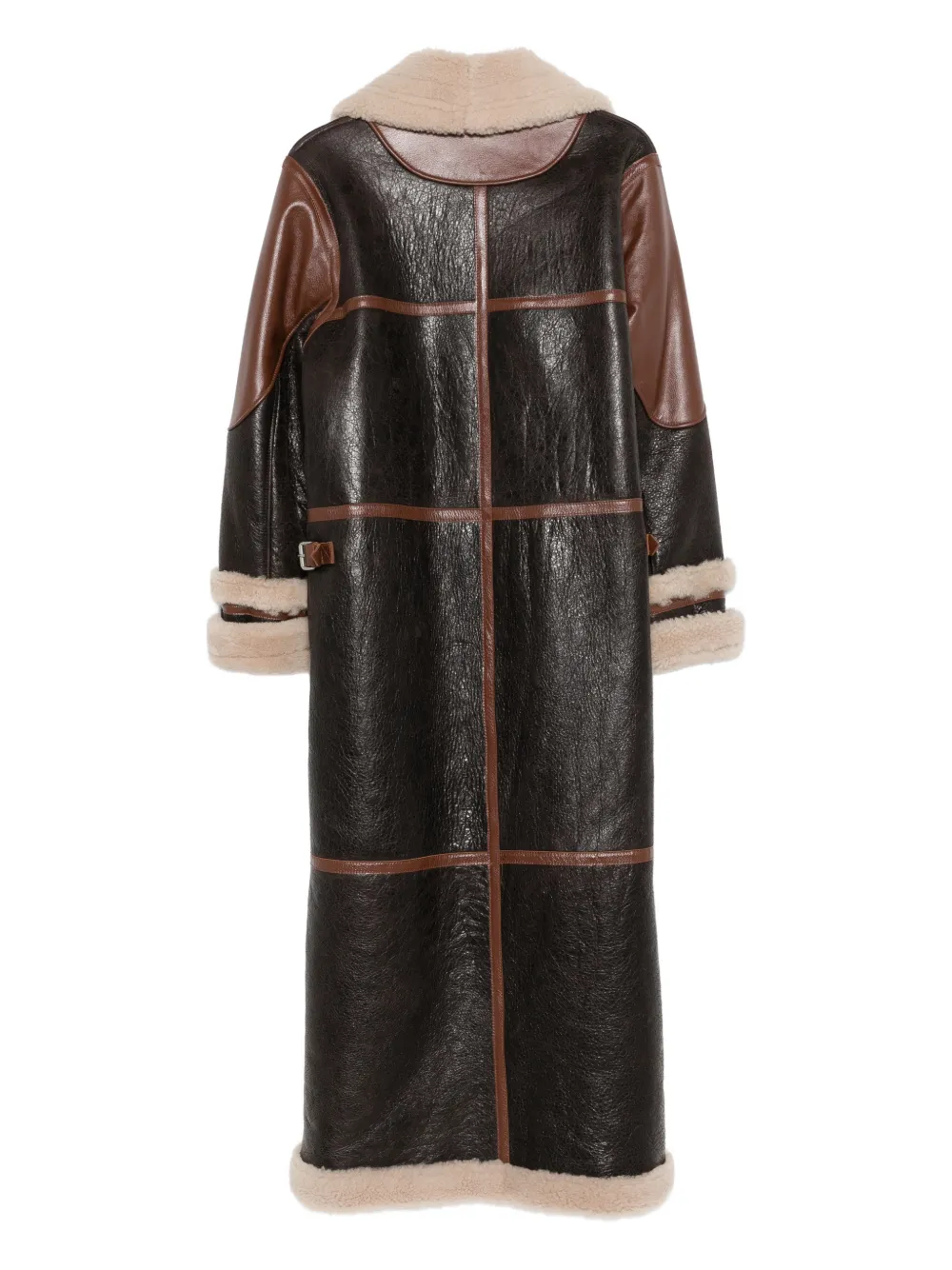 Blumarine buckle-fastening shearling coat - Bruin