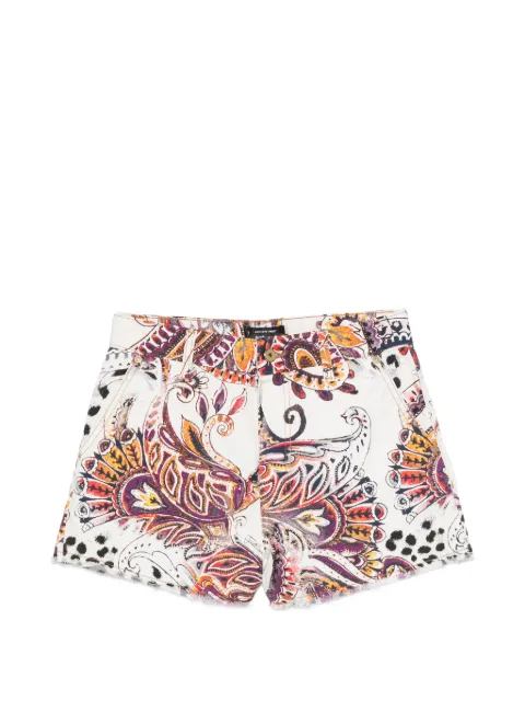 Just Cavalli paisley-print raw-cut shorts