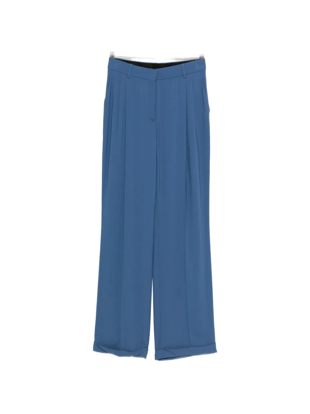 Missoni pleated turn-up palazzo pants - Blu