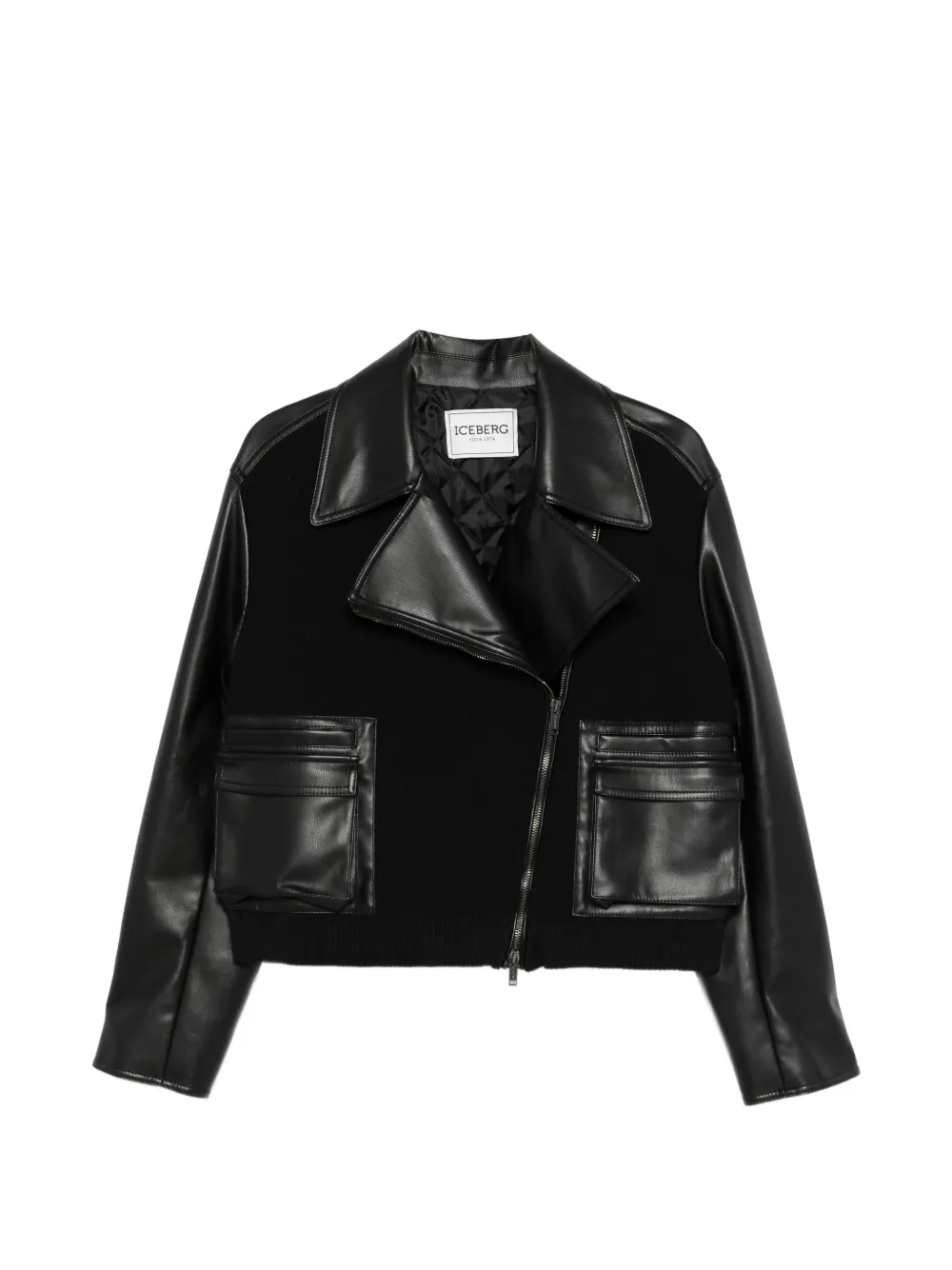 Iceberg zip-up biker jacket - Nero