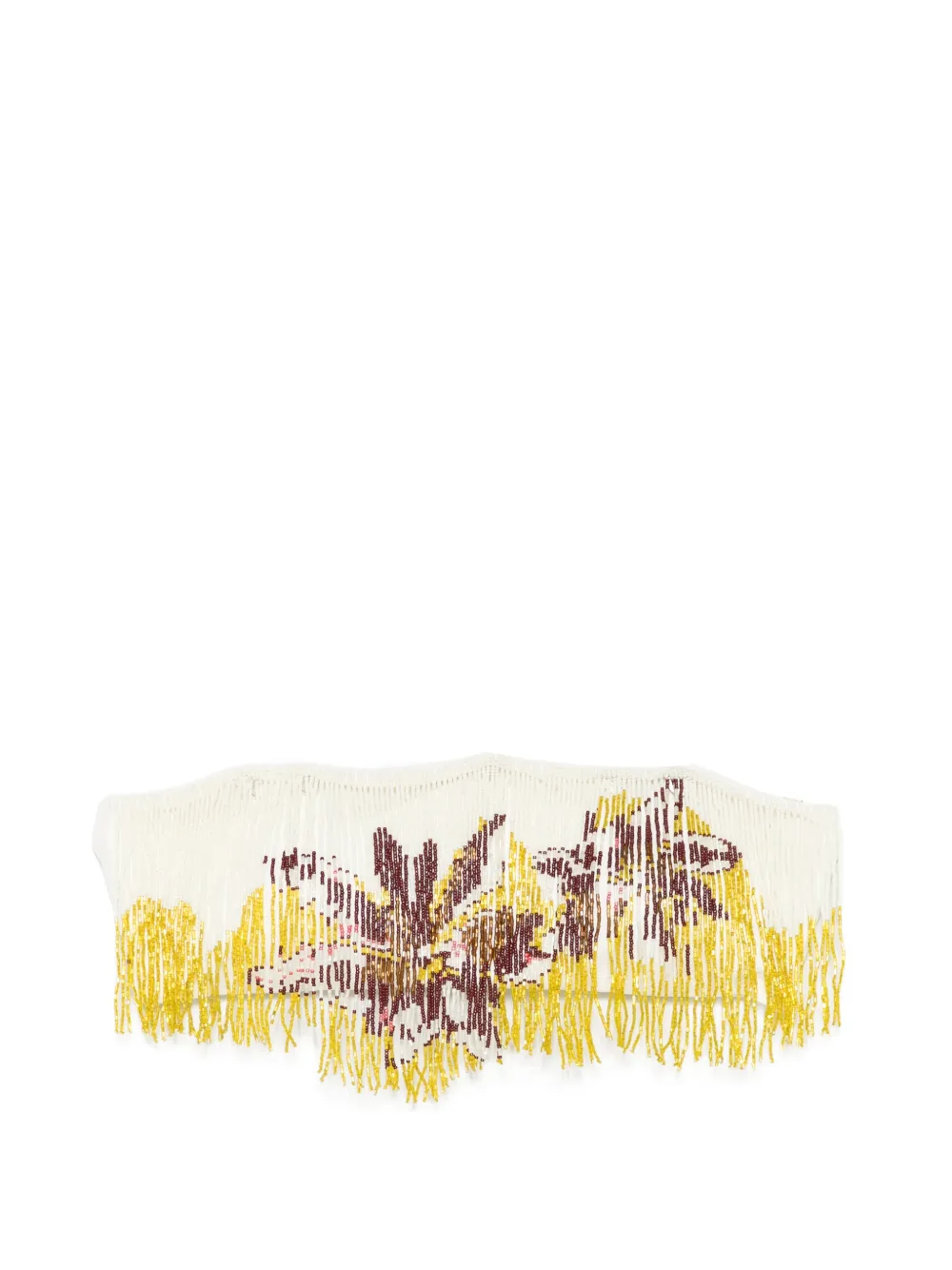 Água de Coco beaded fringe-trim bikini top - Toni neutri