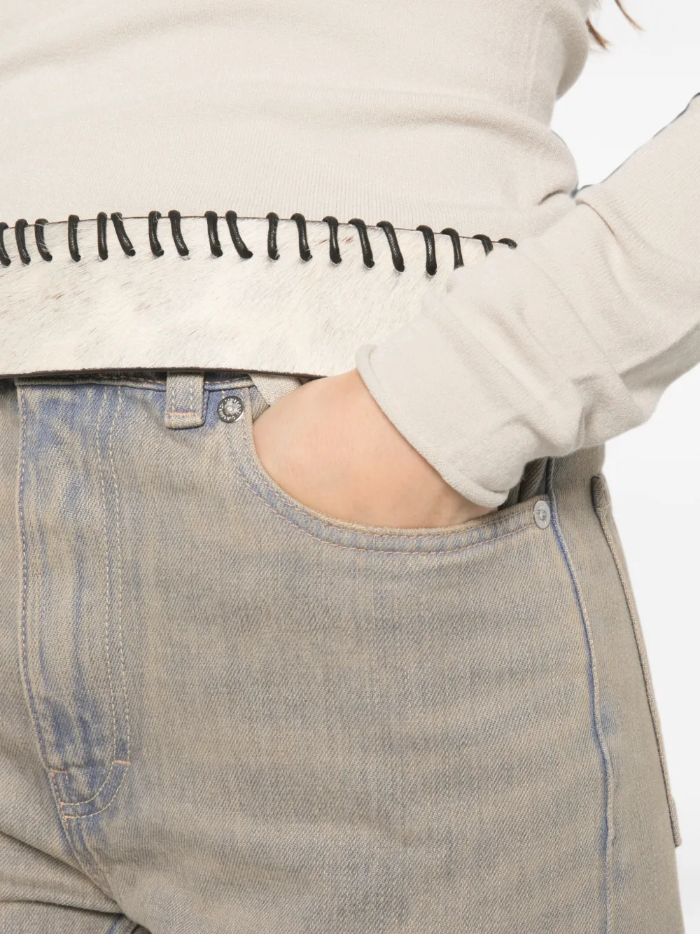 Blugirl T-shirt met V-hals Grijs