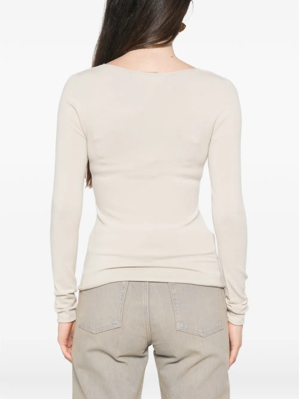 Blugirl T-shirt met V-hals Grijs