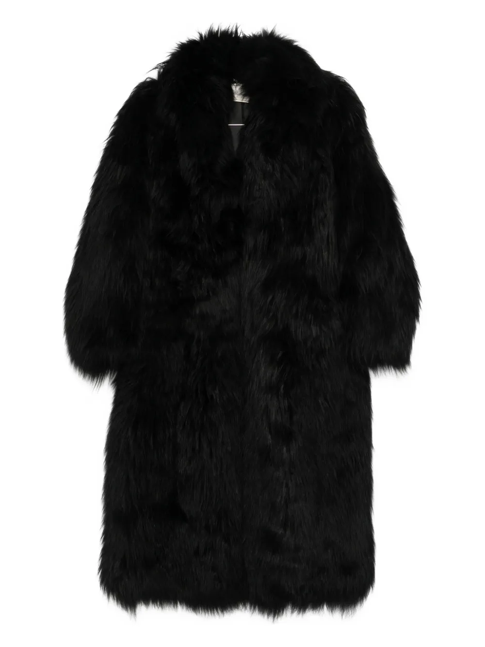 Blumarine Fur Coat In Black