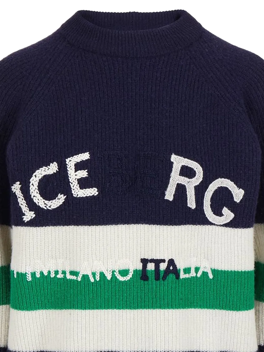 Iceberg suéter con cuello redondo y rayas estampadas | Suéteres | Image 2