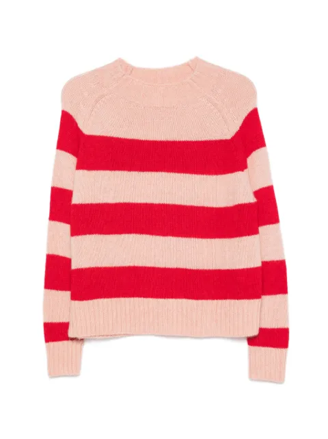 PSOPHIA striped raglan-sleeve wool sweater