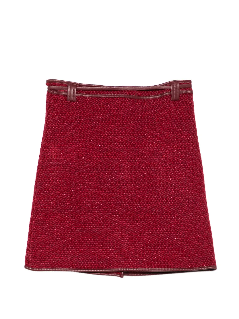 Tweed Buttoned Mini Skirt
