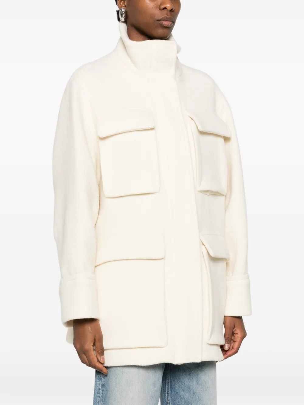  Circus Hotel Flap Pocket Jacket - Neutrals 