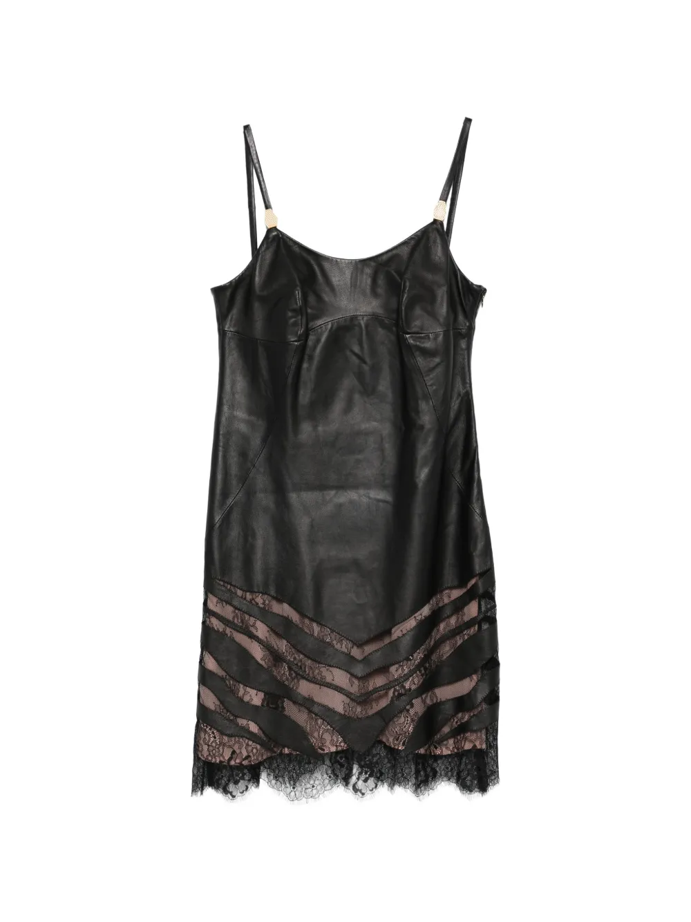 Just Cavalli lace-trim mini dress - Nero