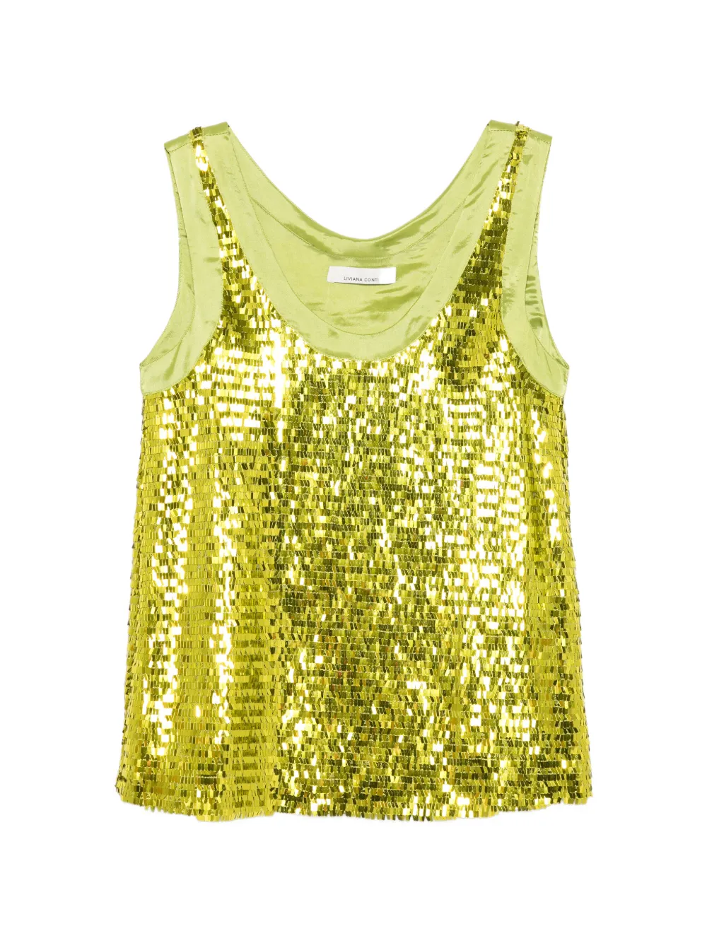 Liviana Conti sequin-embellished sleeveless top - Verde