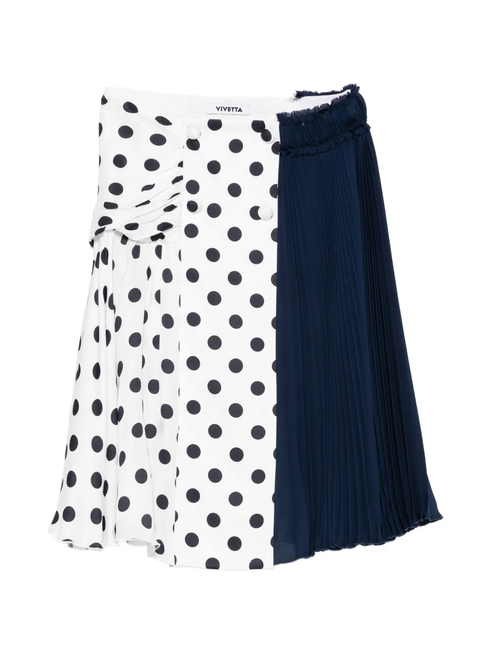 Vivetta polka dot pleated midi skirt - Bianco