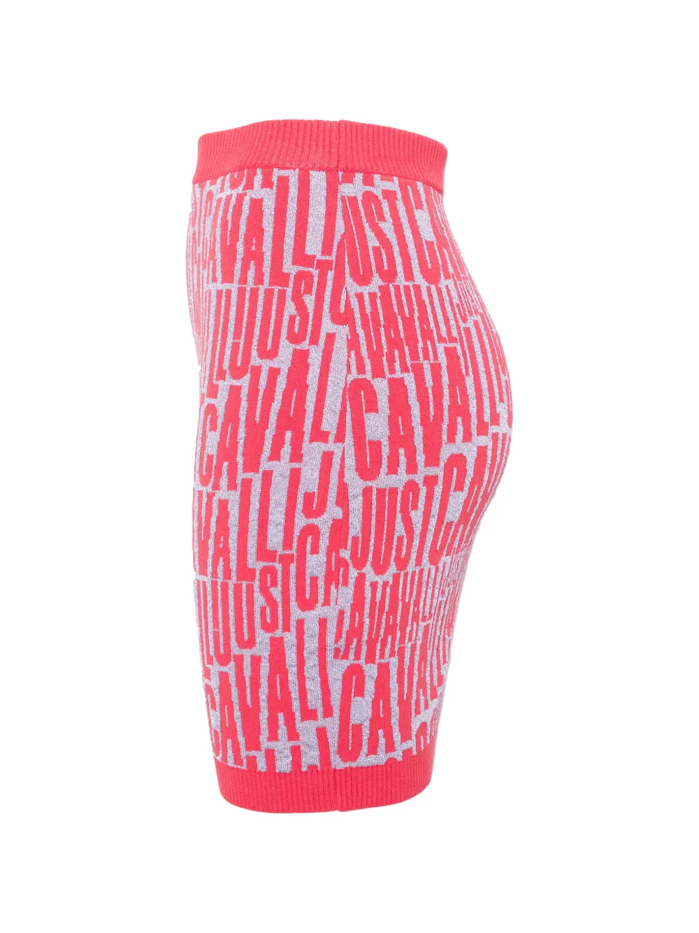 Just Cavalli Geribbelde mini-rok met logo Roze