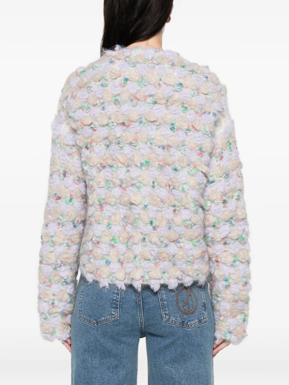 Blumarine Bouclé Jacket In Purple