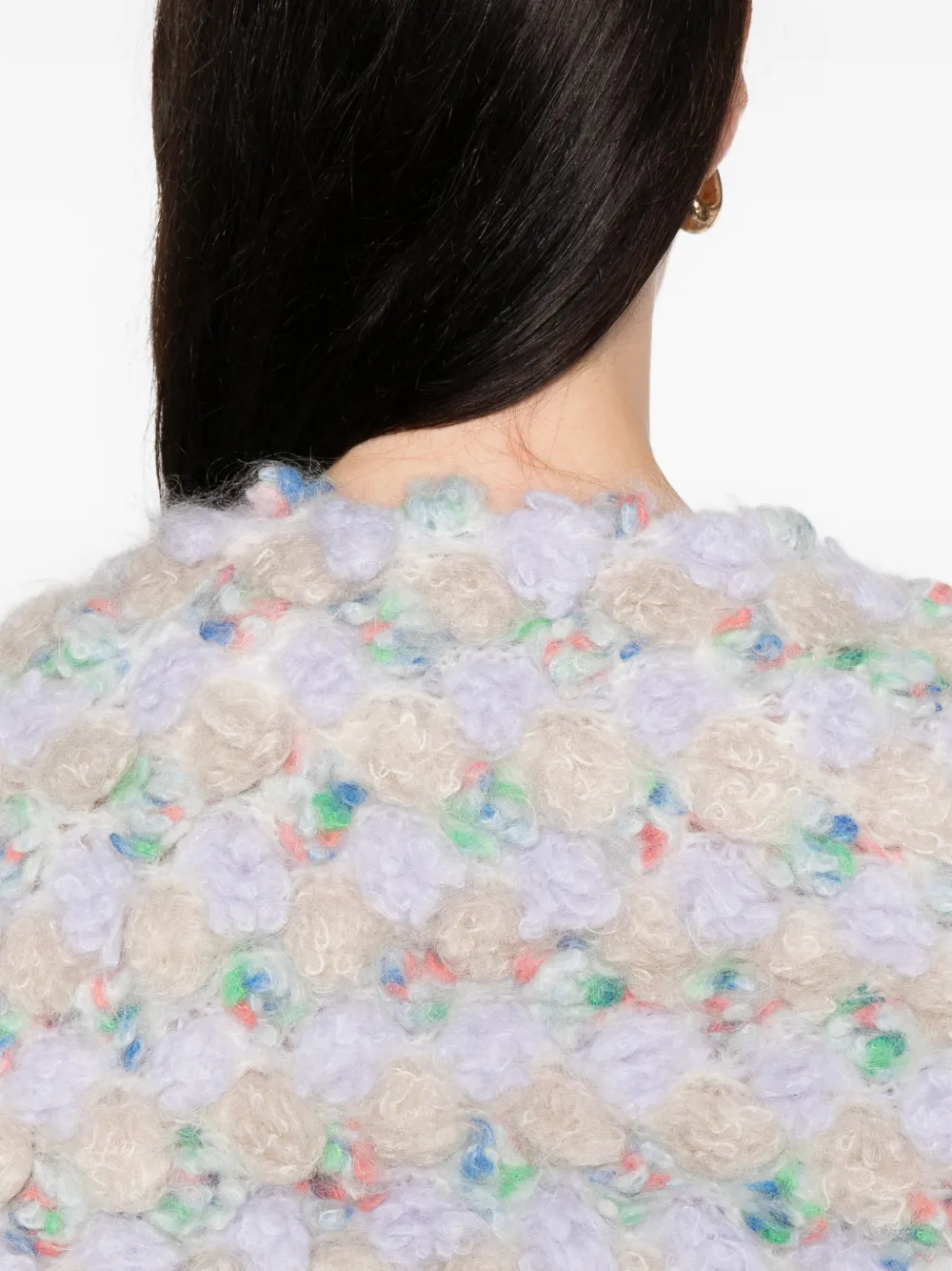 Blumarine Bouclé Jacket In Purple