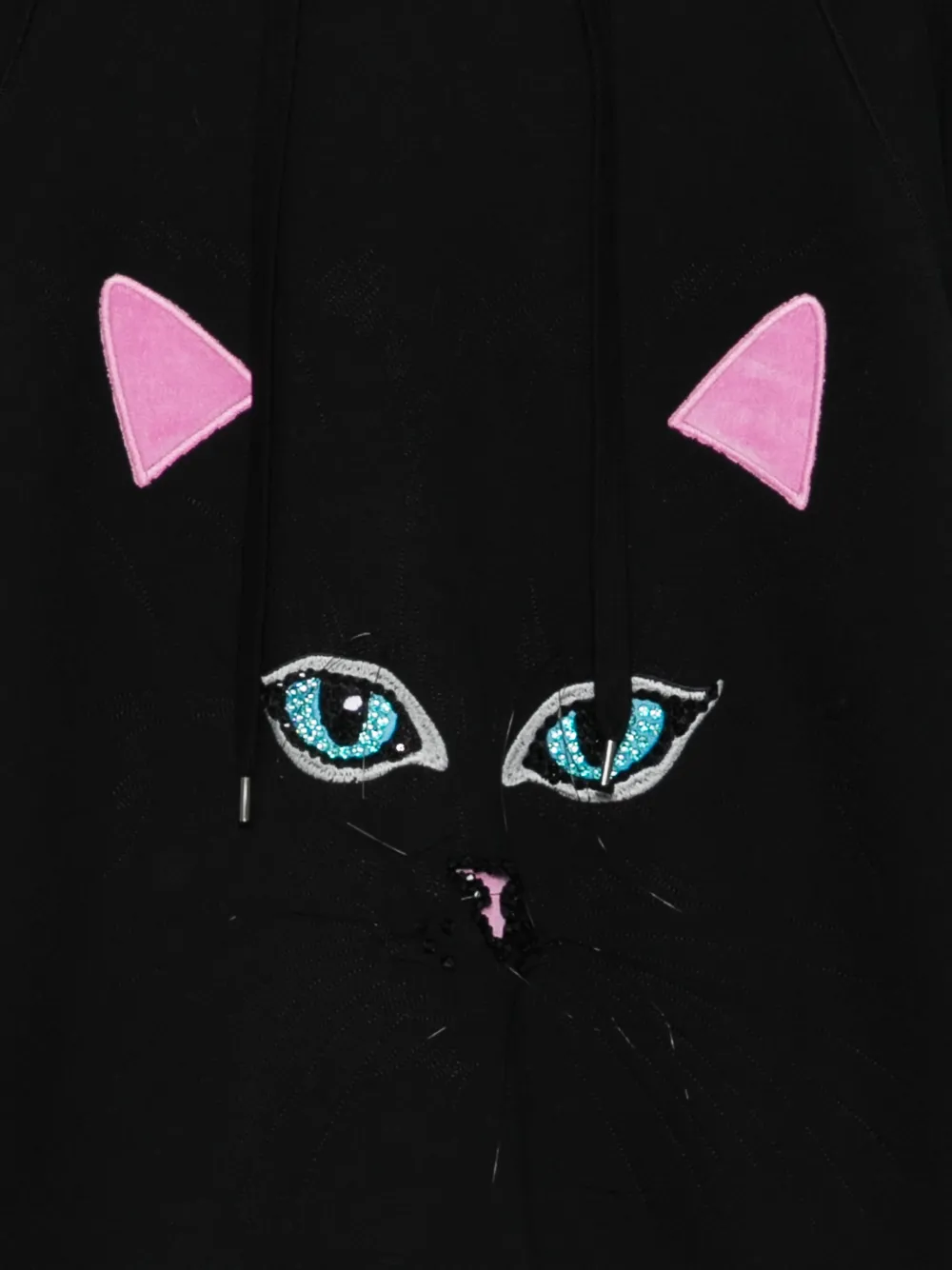  Vivetta Sequin-appliqué Hoodie - Black 