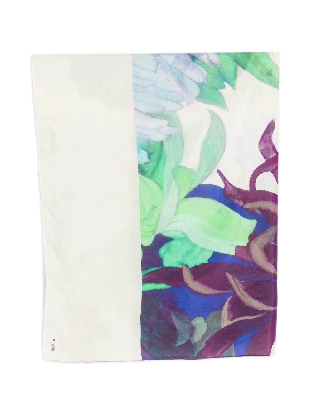 PSOPHIA palm-leaf print scarf - Viola