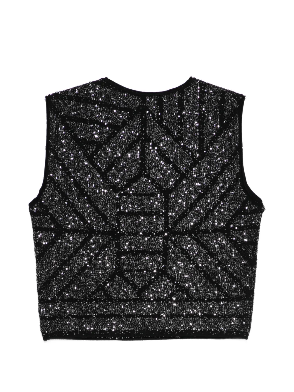  Circus Hotel Sequin-embellishment Top - Black 