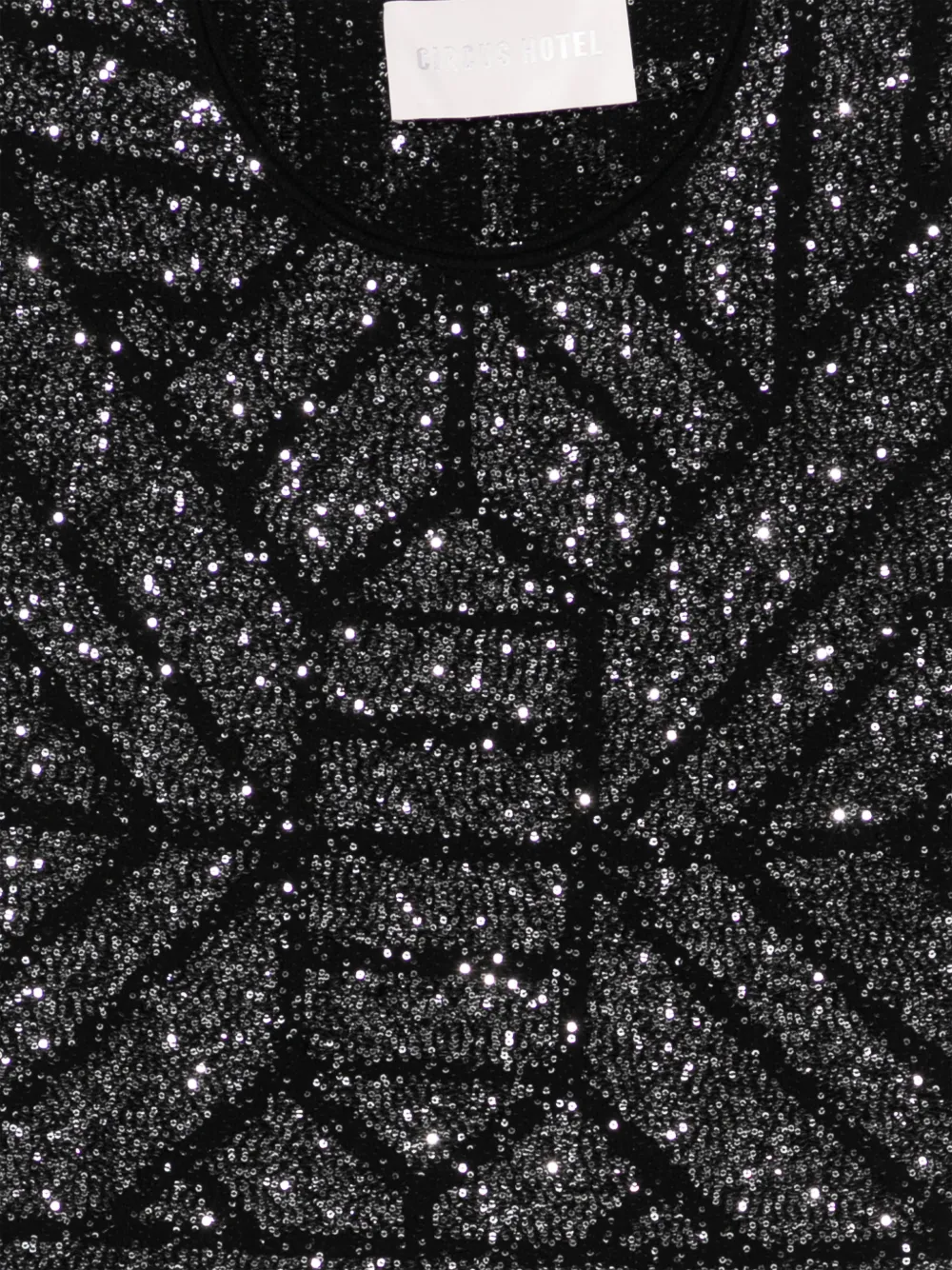  Circus Hotel Sequin-embellishment Top - Black 