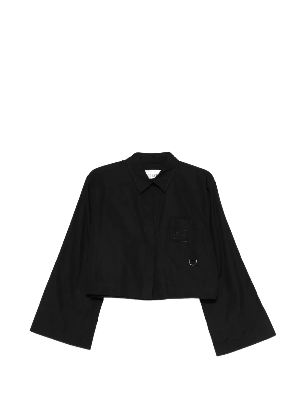 Nº21 wide-sleeve cropped shirt - Nero