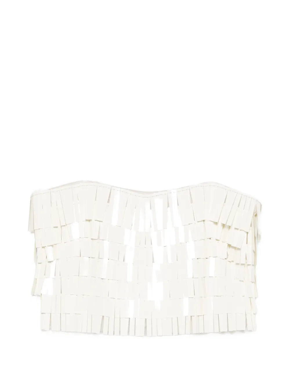Circus Hotel fringed strappy top - Bianco