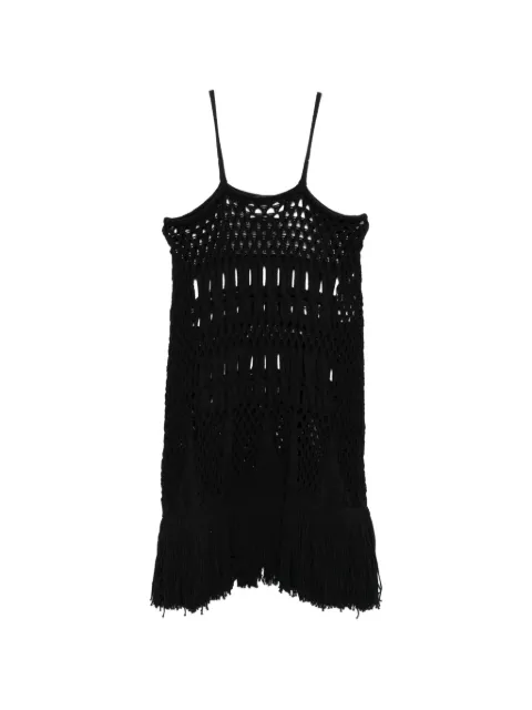 Circus Hotel vestido midi con ribete de flecos