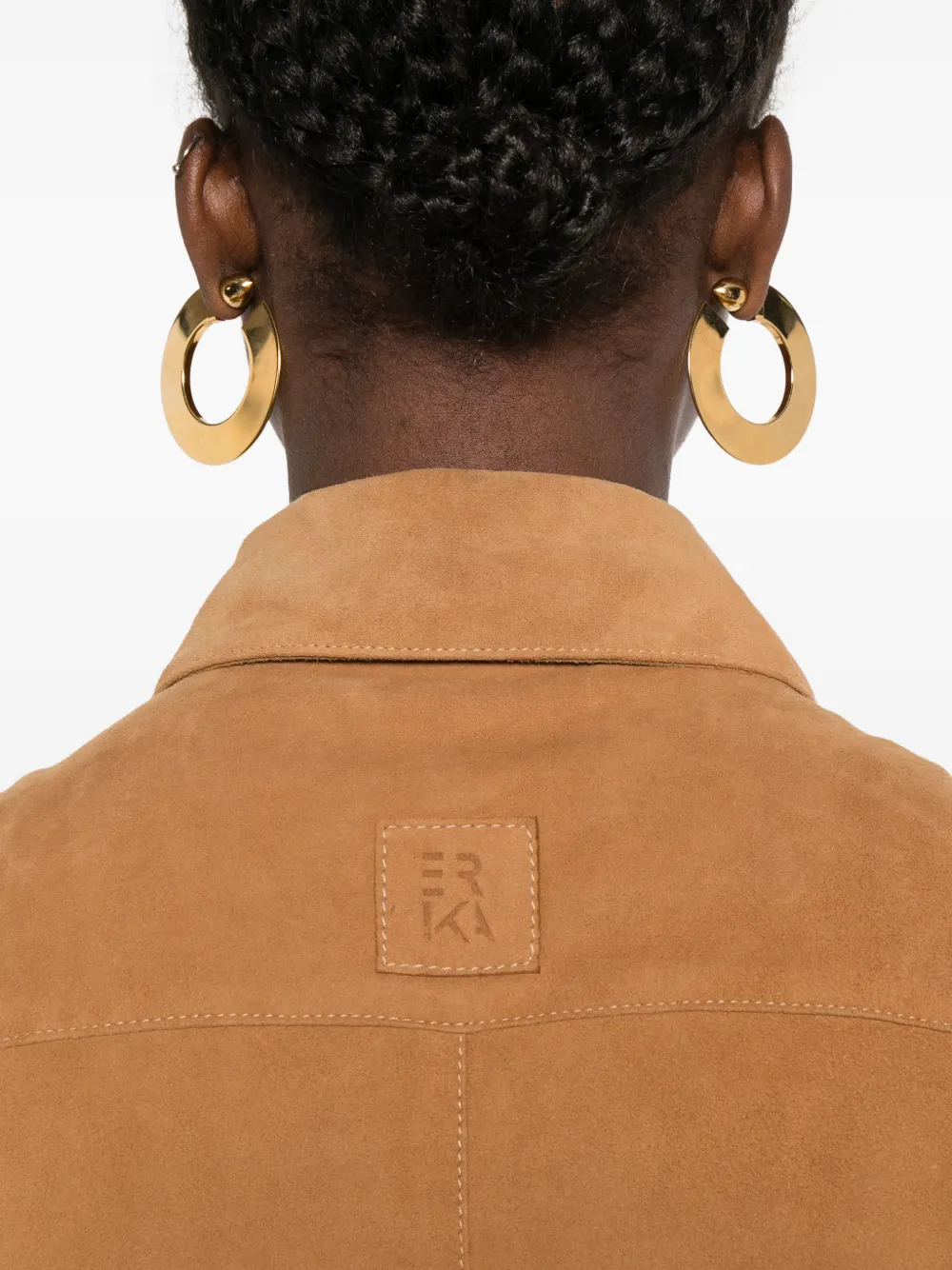 Erika Cavallini Button-down gilet met borstzak Bruin
