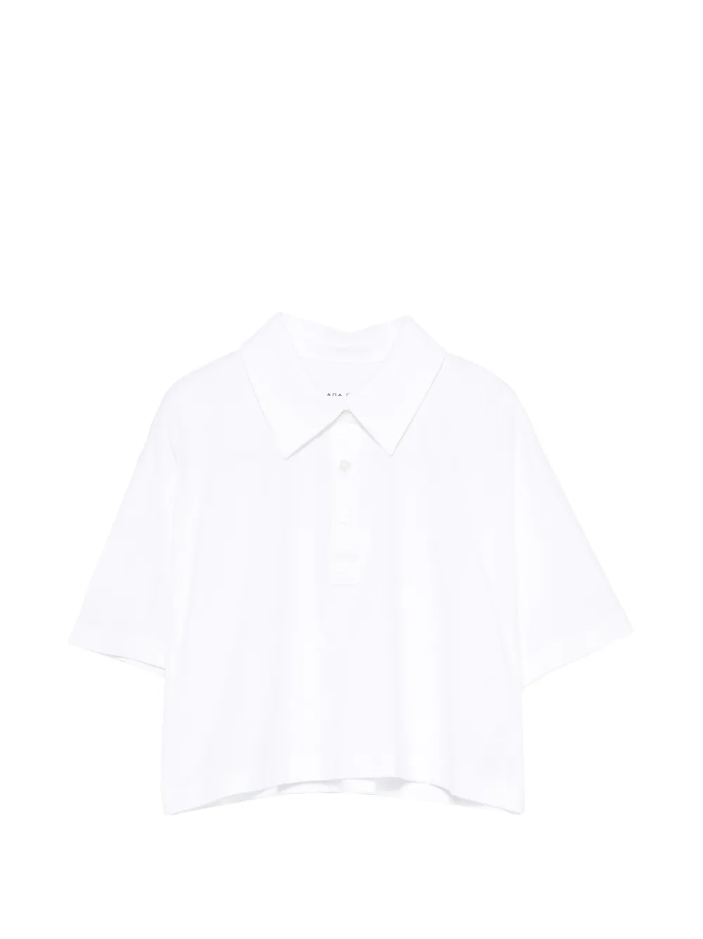 Liviana Conti button-placket cropped polo top - Bianco