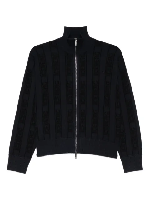 Iceberg logo-knit jacket