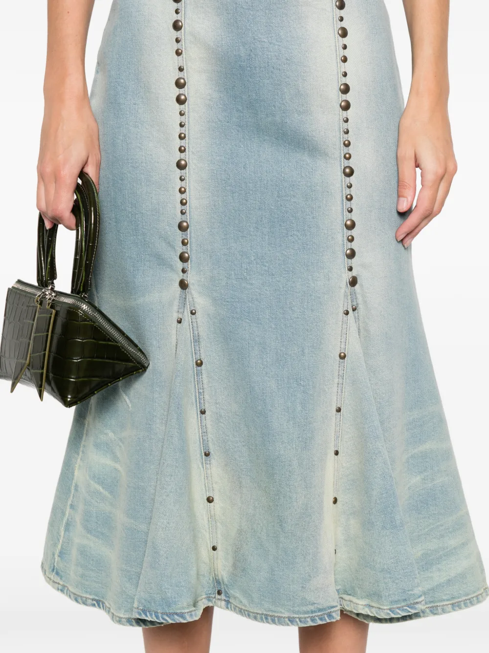 Blumarine Jurk met studs Blauw