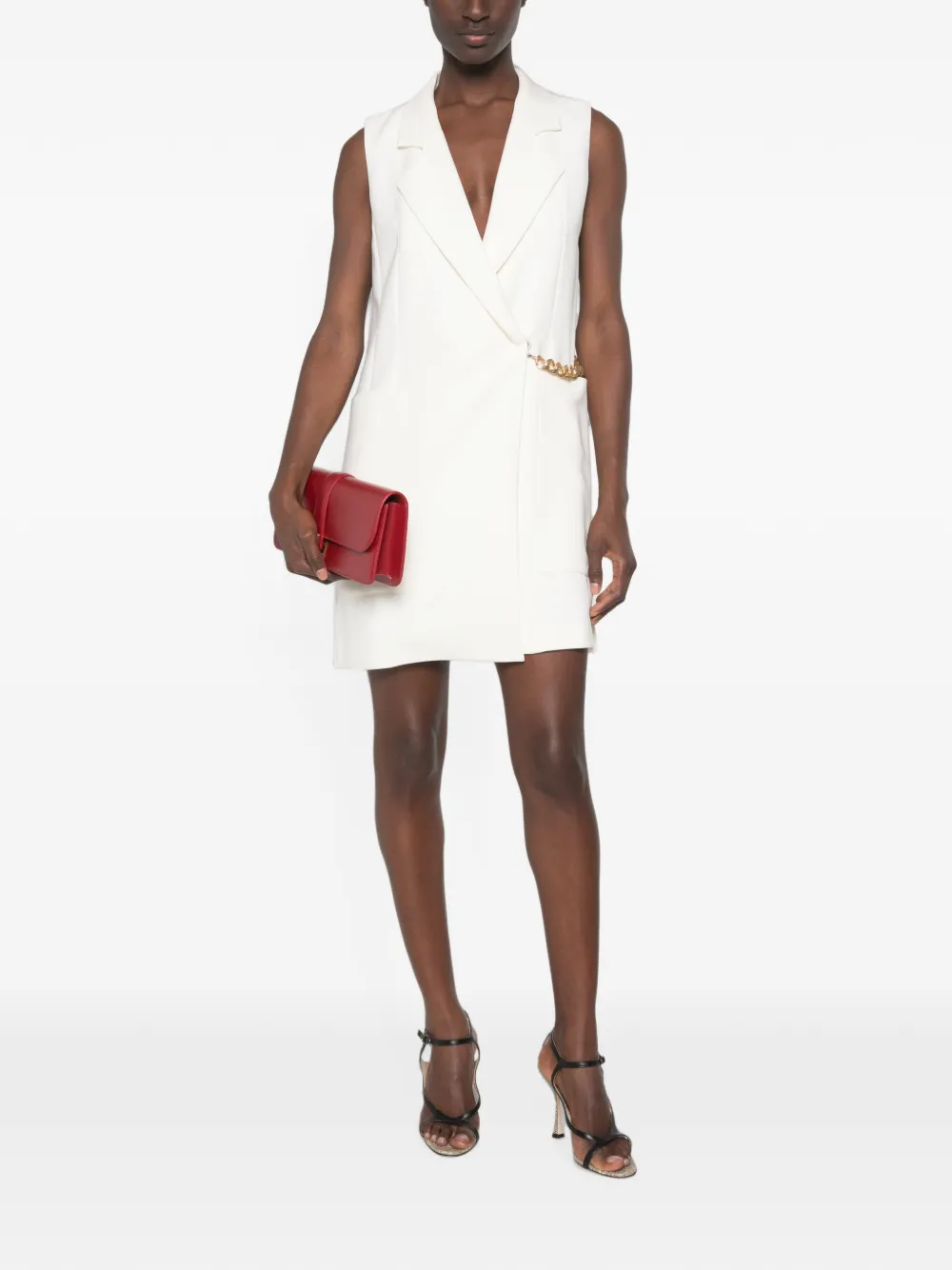 SIMONA CORSELLINI Mini-jurk met schakelketting Wit