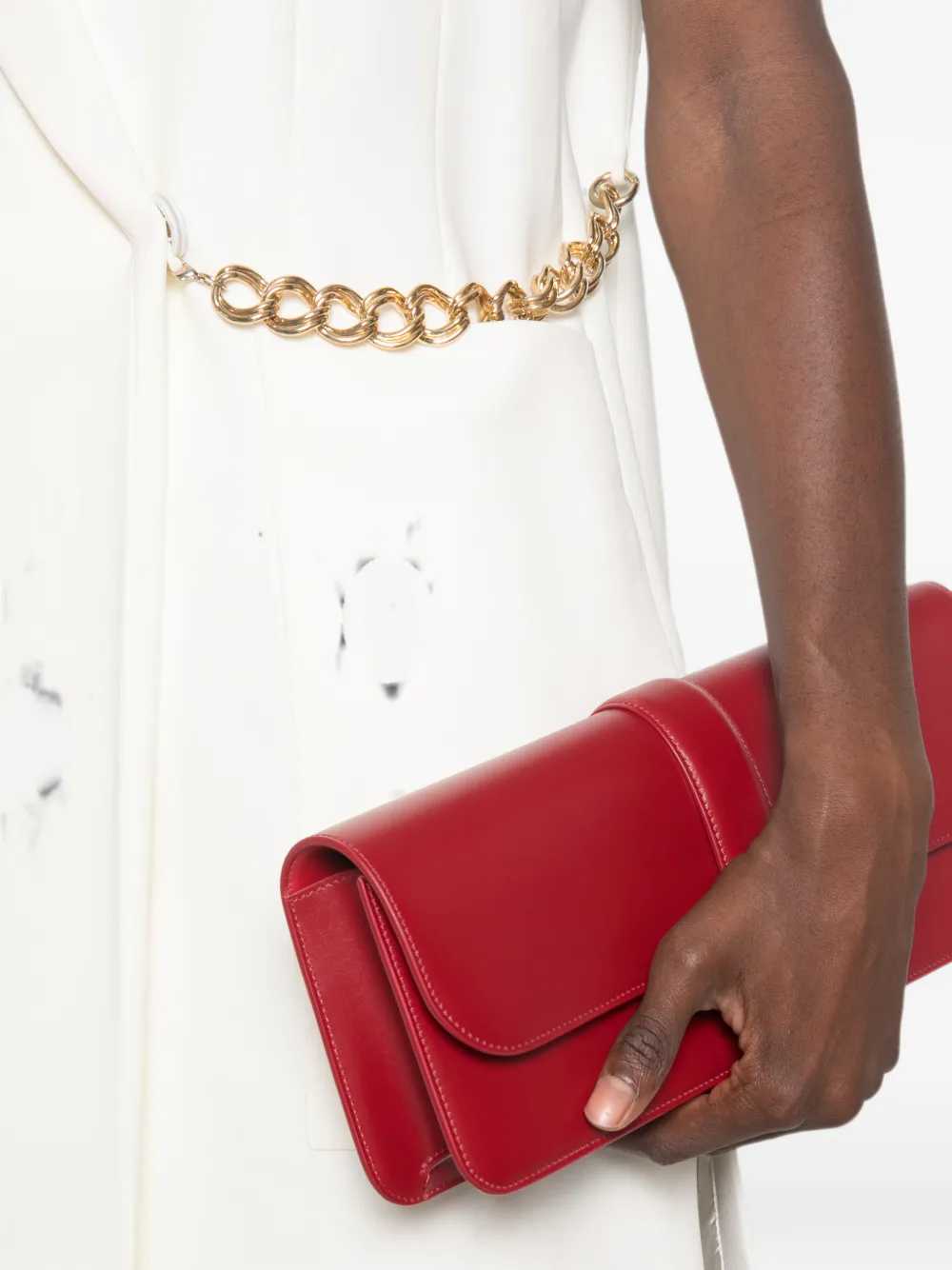 SIMONA CORSELLINI Mini-jurk met schakelketting Wit