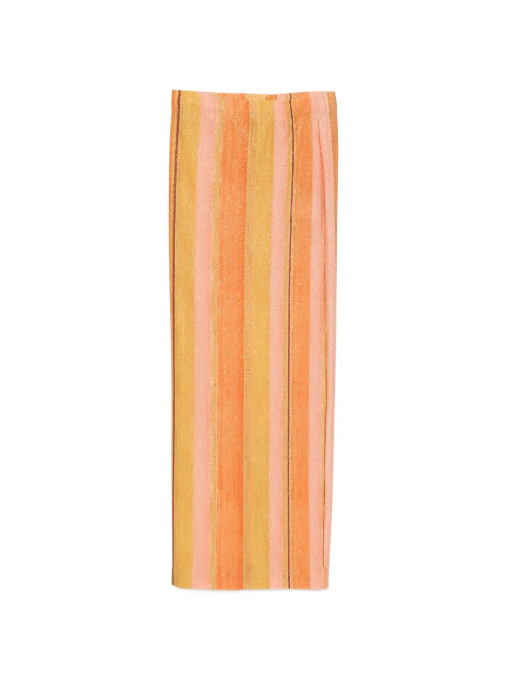 Água de Coco striped metallic-effect maxi skirt - Arancione