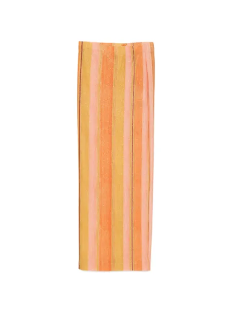 Água de Coco striped metallic-effect maxi skirt