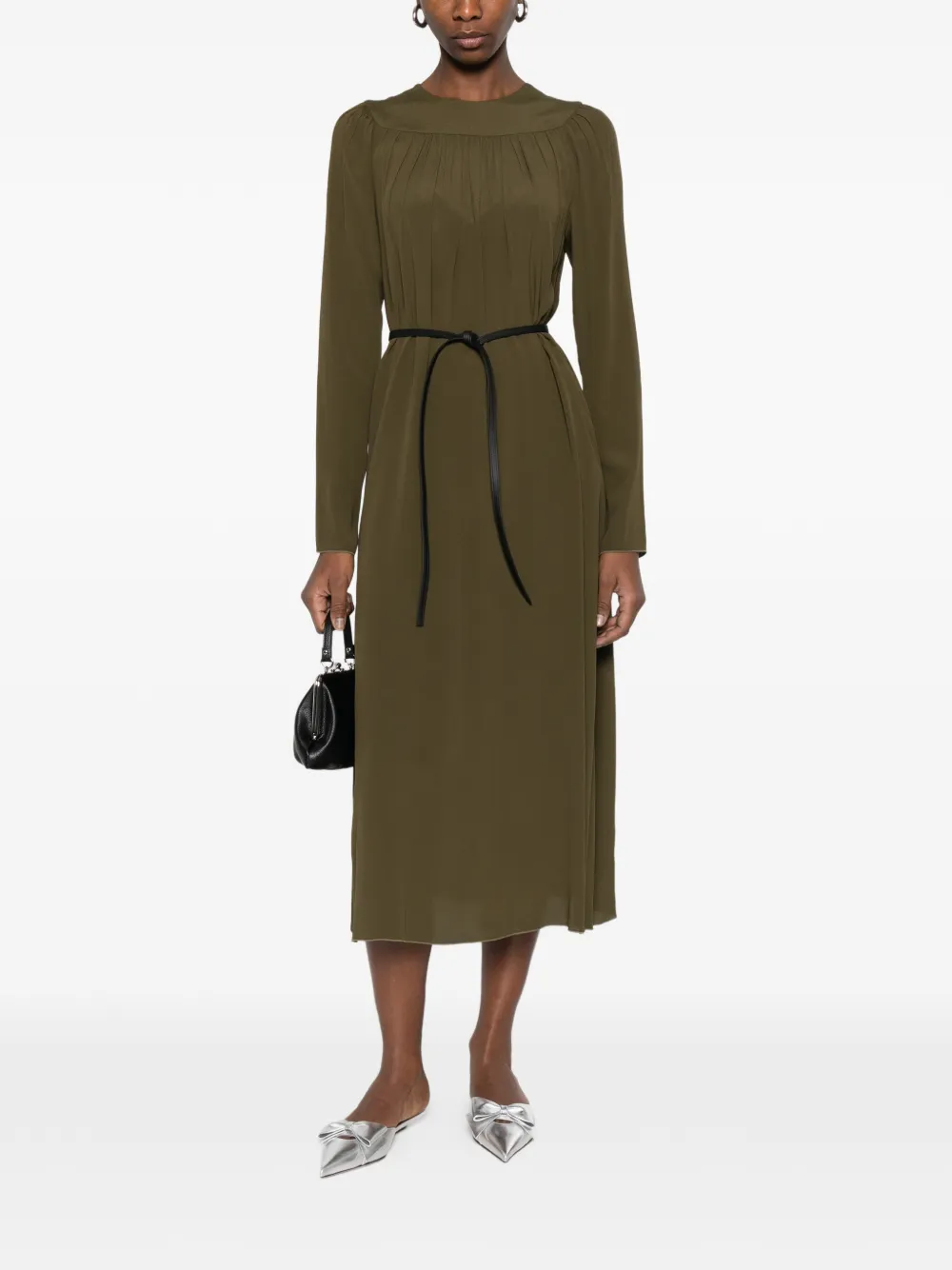 Nº21 Keyhole Midi Dress - Green 