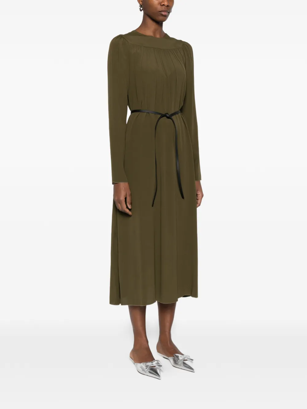  Nº21 Keyhole Midi Dress - Green 