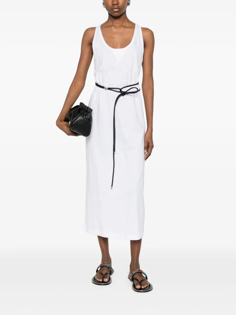  Nº21 V-neck Jersey Dress - White 