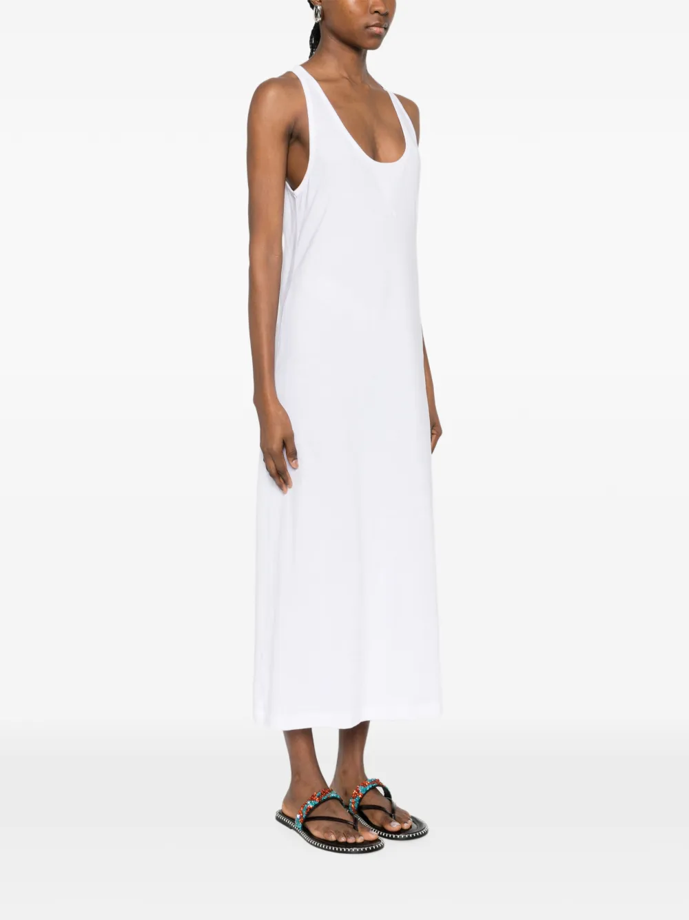 Nº21 V-neck Jersey Dress - White 