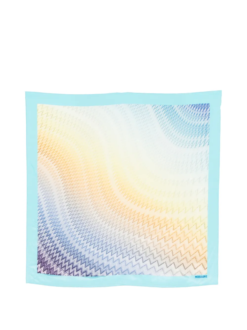 Missoni zigzag-print scarf - Blau