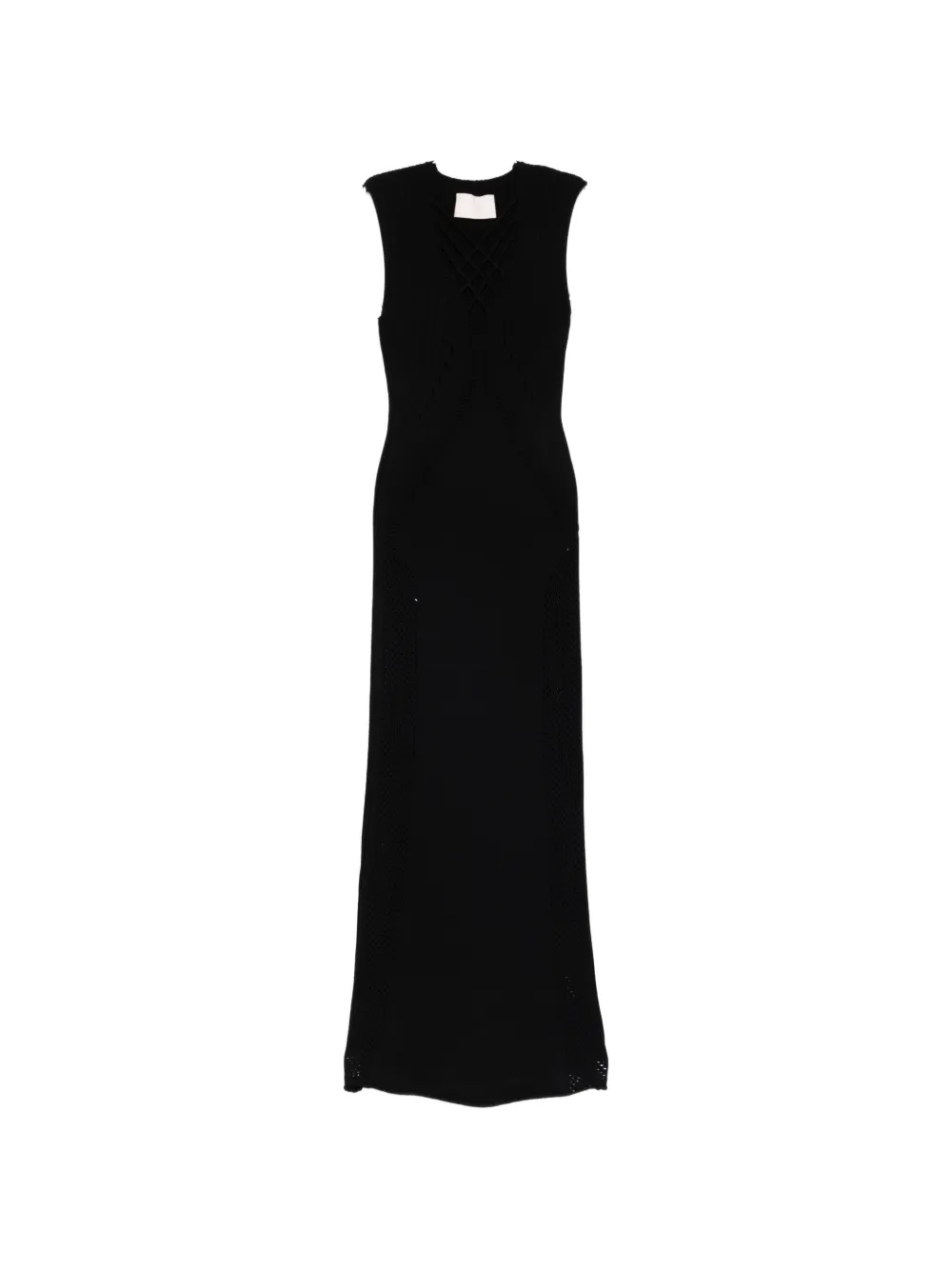 Circus Hotel crisscross maxi dress - Nero