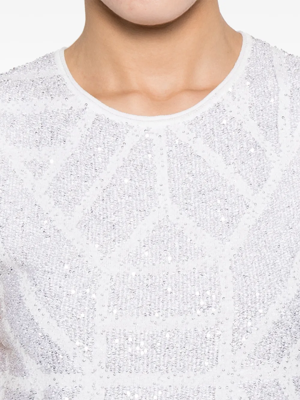 Sequinned Sleeveless Top