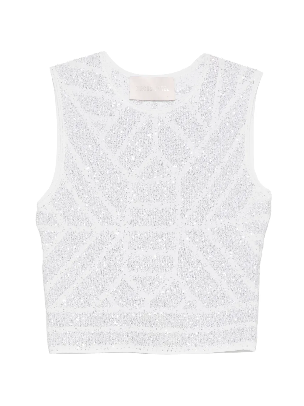 Circus Hotel sequinned sleeveless top - Bianco
