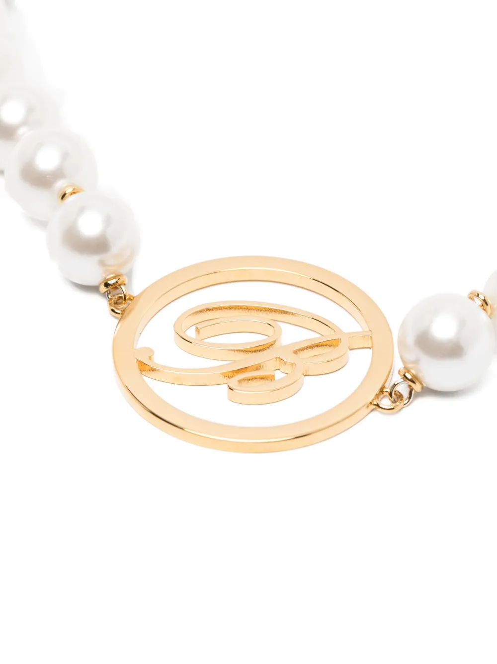 Blumarine Logo-detail Necklaces In Gold