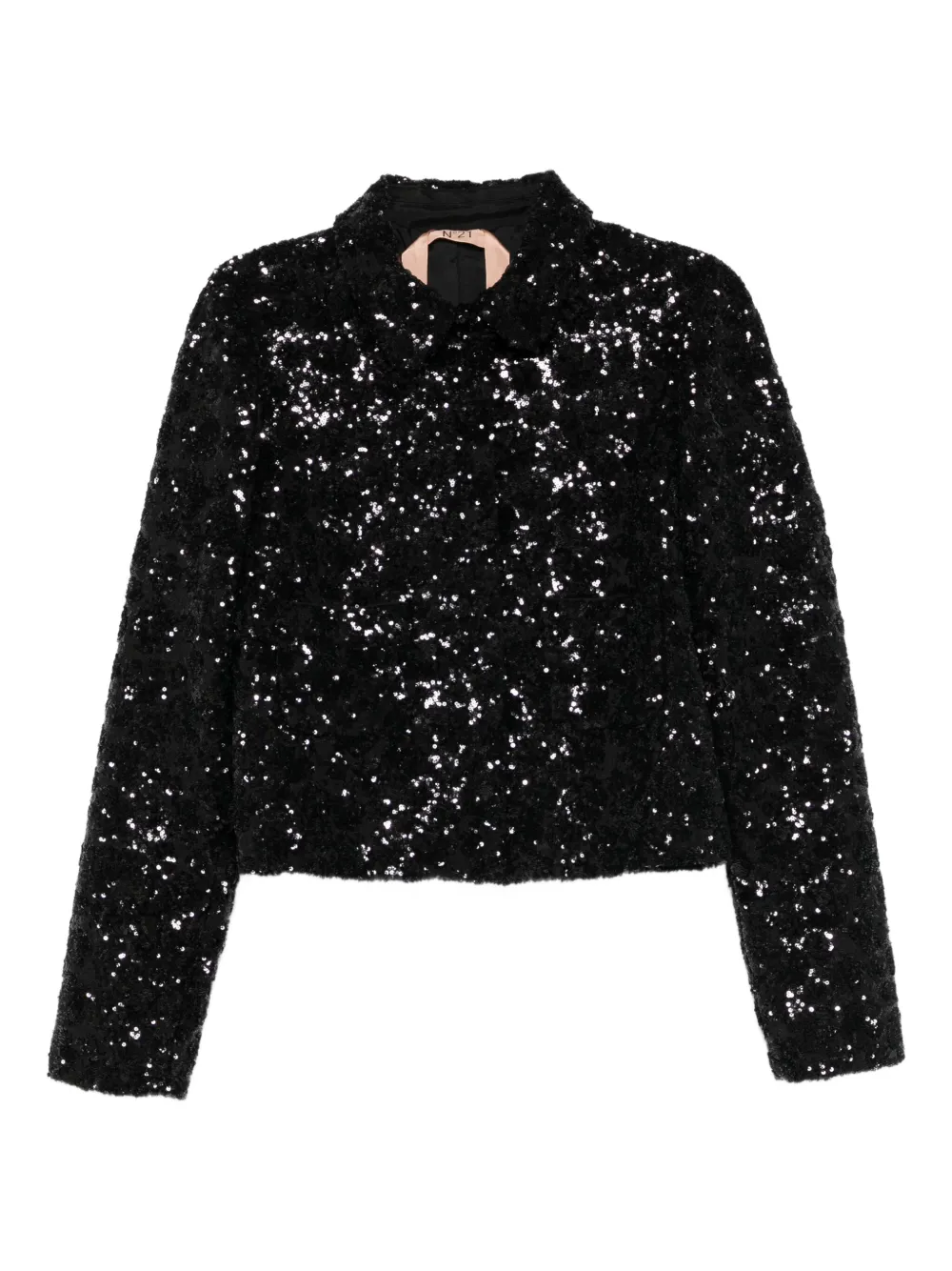 Nº21 sequin jacket | Black | Image 1