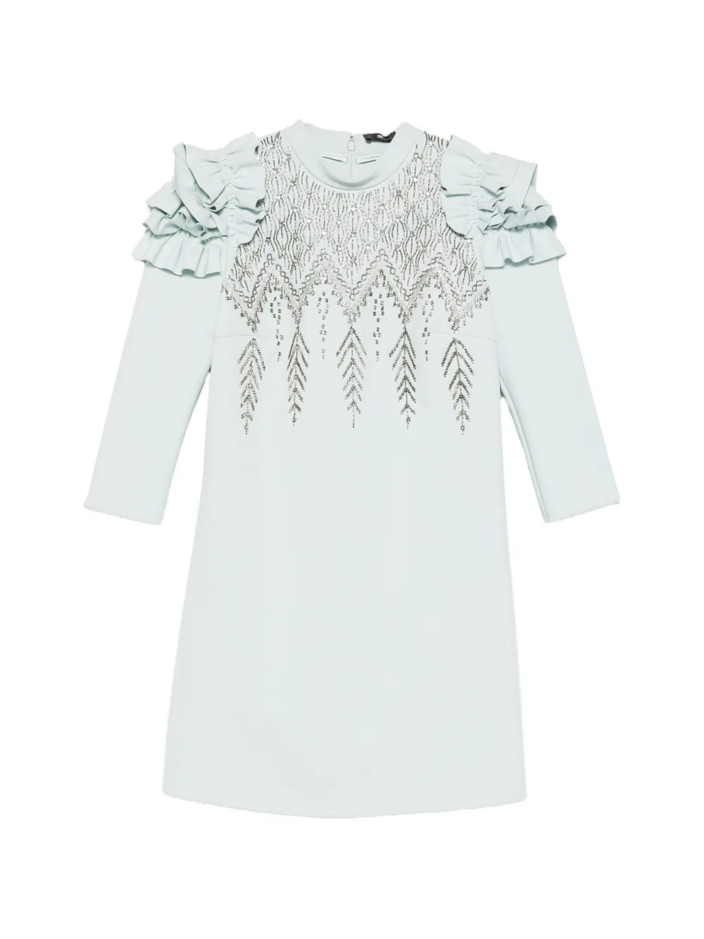 Elisabetta Franchi mini sequin-embellished ruffled dress - Blu