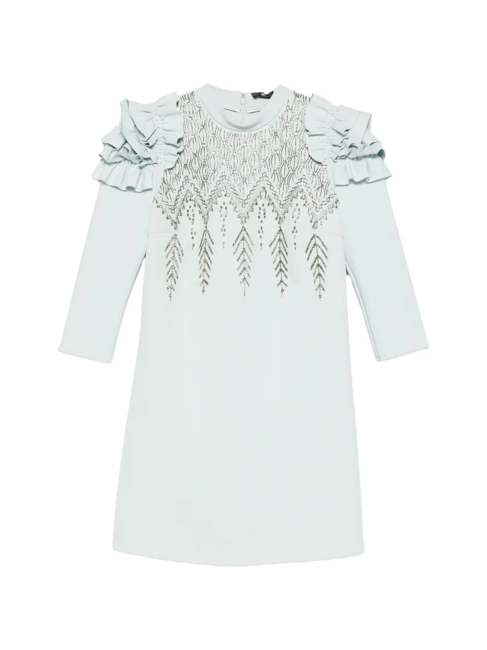 Elisabetta Franchi mini sequin-embellished ruffled dress - Blu