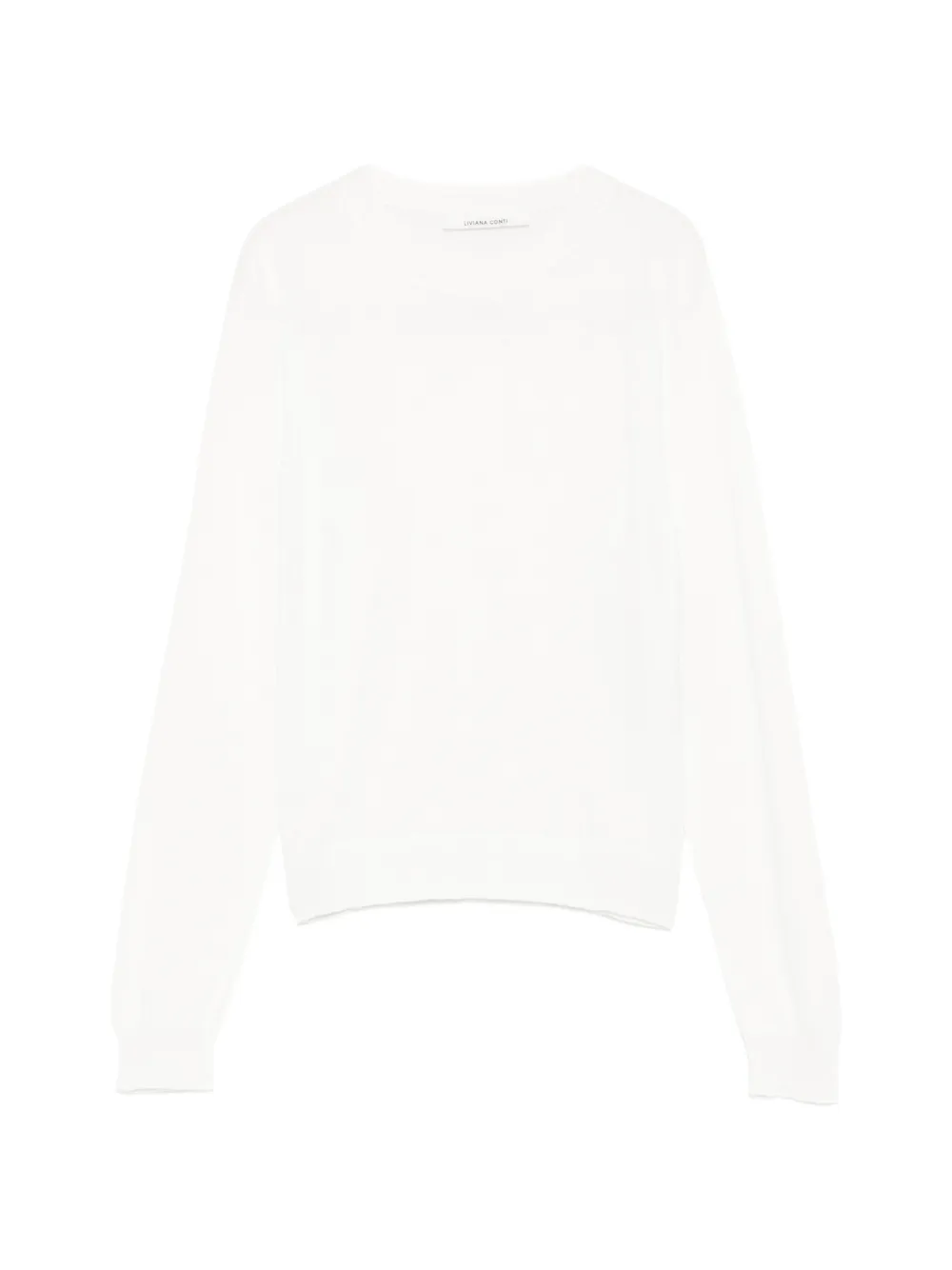 Liviana Conti raglan-sleeve ribbed-trim jumper - Bianco