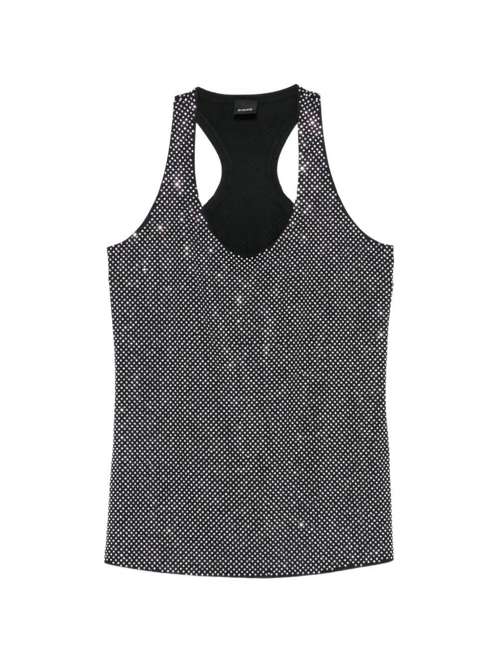 PINKO strass tank top - Nero