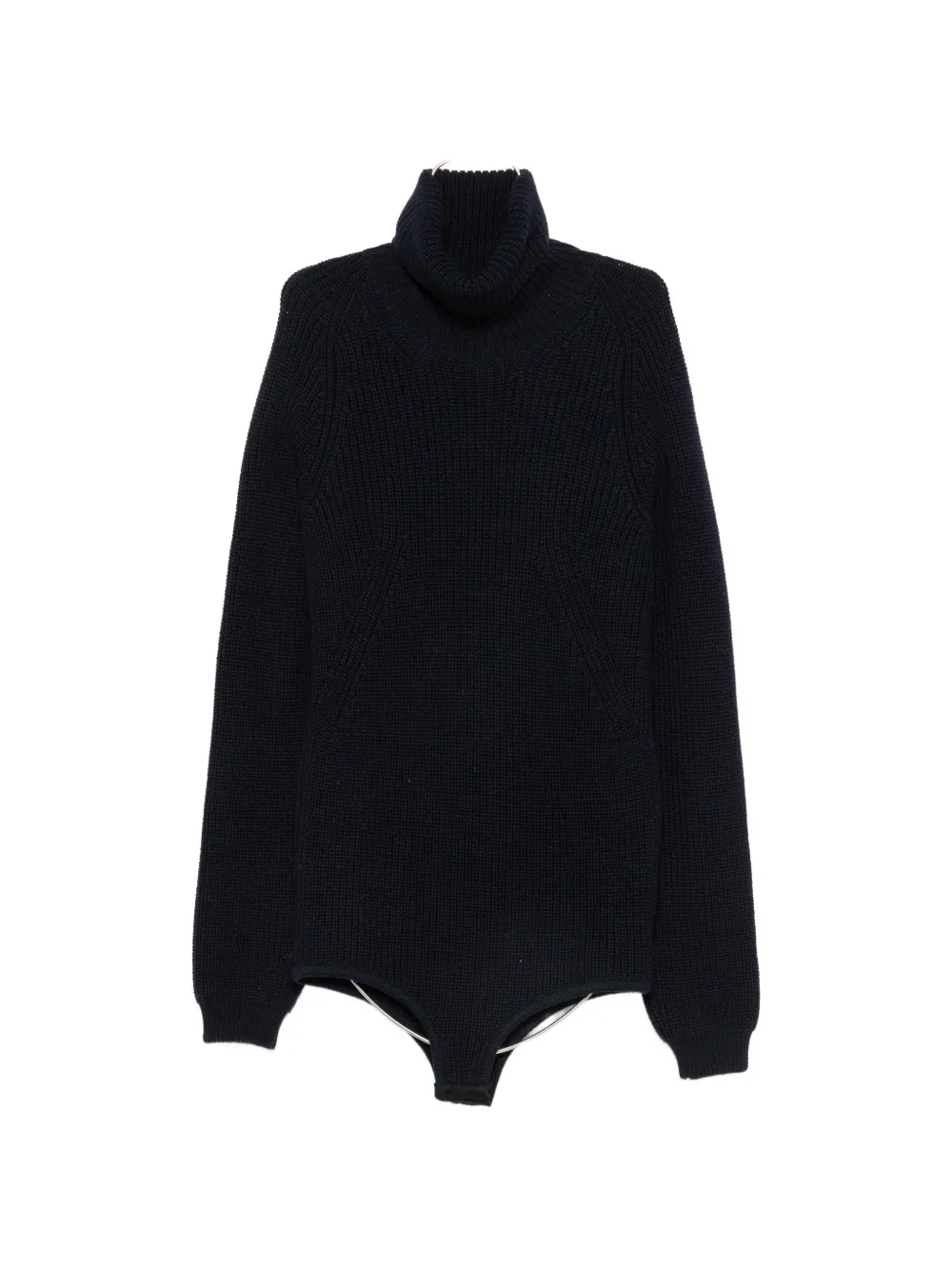 Nº21 ribbed-knit roll-neck bodysuit - Blu
