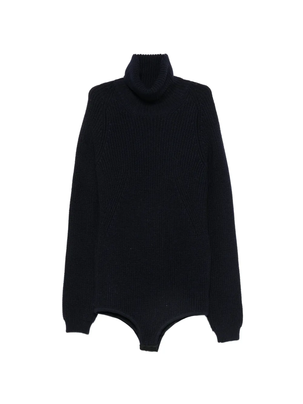 Nº21 ribbed-knit roll-neck bodysuit - Blu