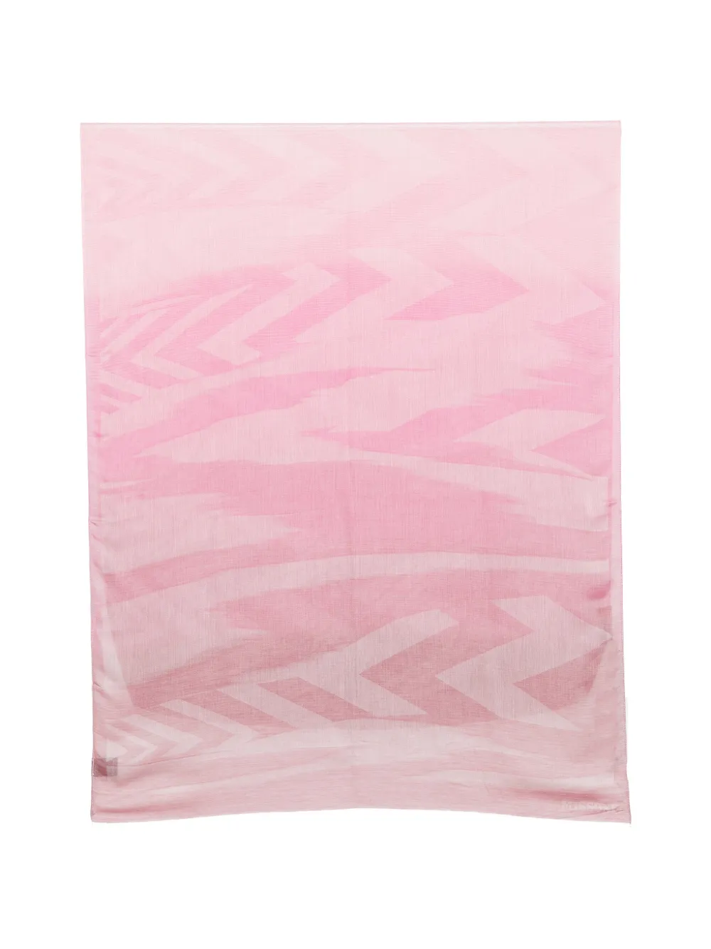 Missoni zigzag-print frayed scarf - Rosa